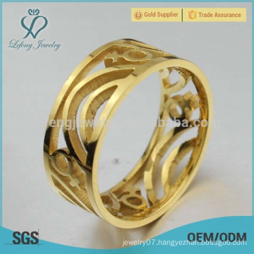 Hollow gold ring for female,gold ring female jewelry